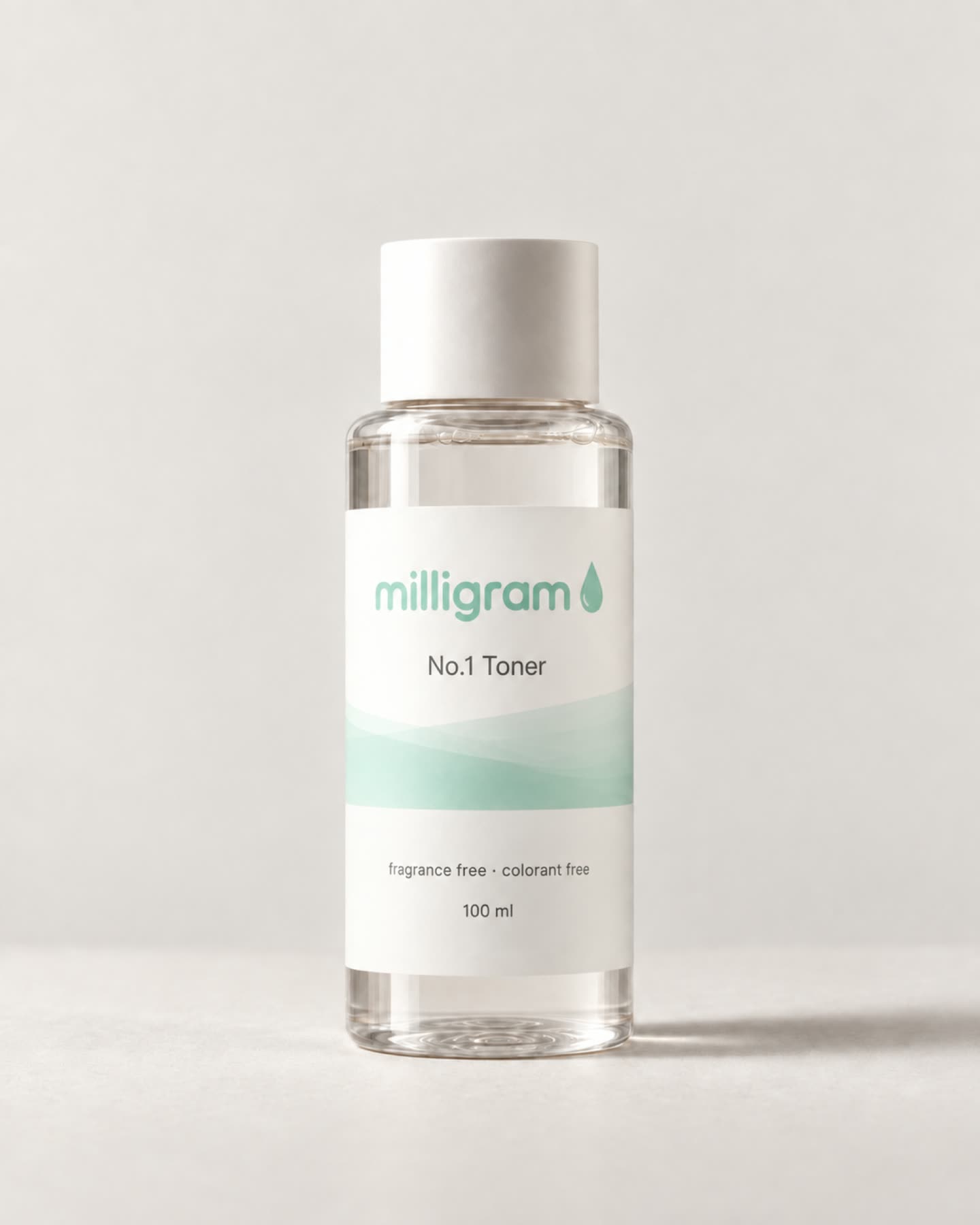 the previous toner bottle with a mint template label (simulated)