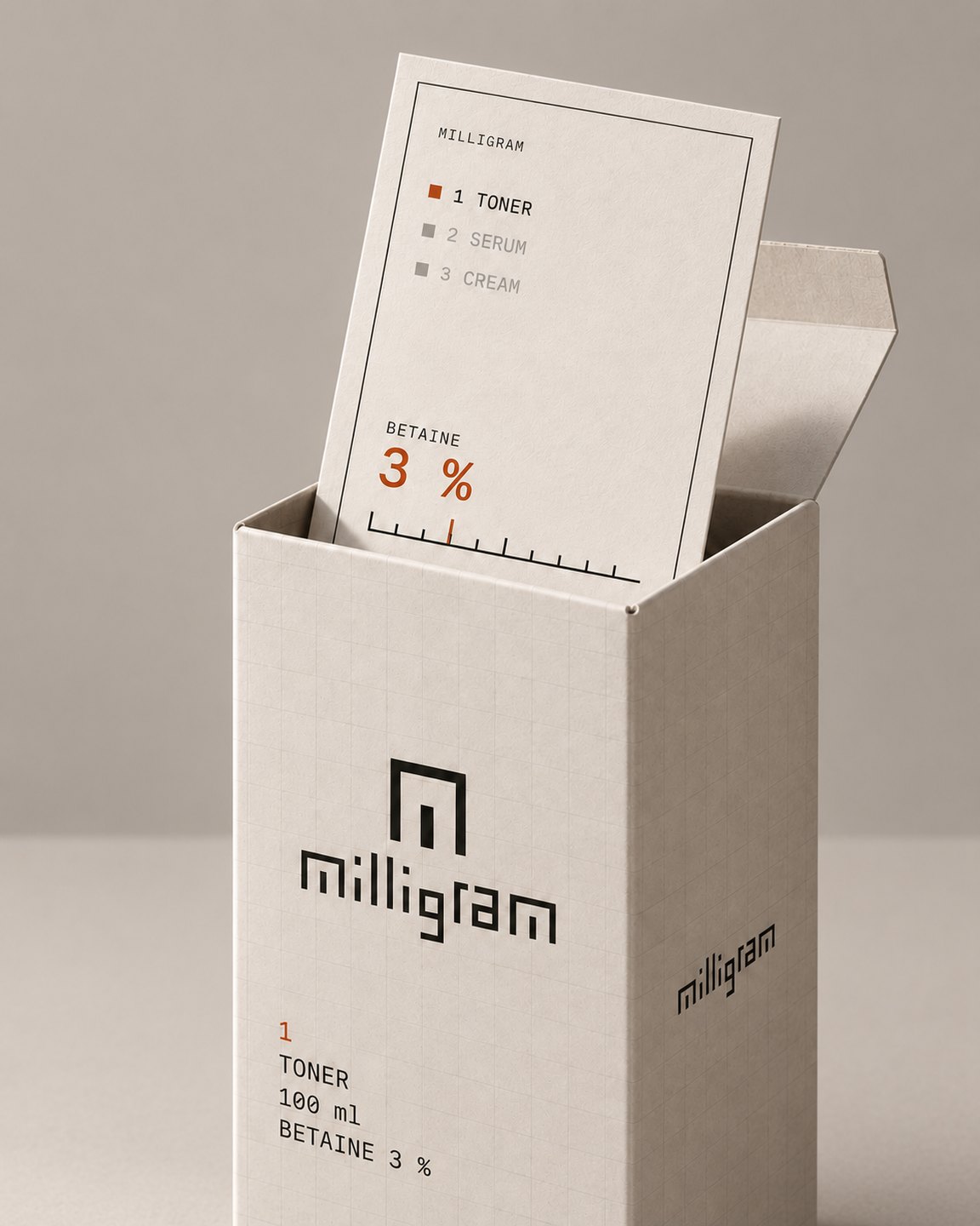 a formula card drawn out of the toner carton, betaine three percent on a gauge